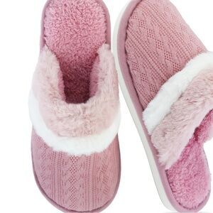 Cozy Pink Fuzzy Slippers